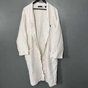 Vintage Polo Ralph Lauren Pony Logo Cloth White Robe Men's One Size Missing Belt